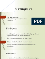 Earthquake: Mr. Philip D. Acabado