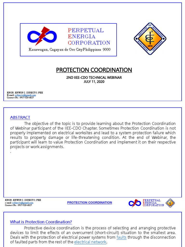 Protection Coordination in Power Systems | PDF | Power Engineering ...