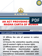 R.A. No. 9710 - MAGNA CARTA OF WOMEN