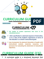 Curriculum Guide (CG) : Maridel B. Cristobal Melchora B. Lector, Ph.D. ELT 213