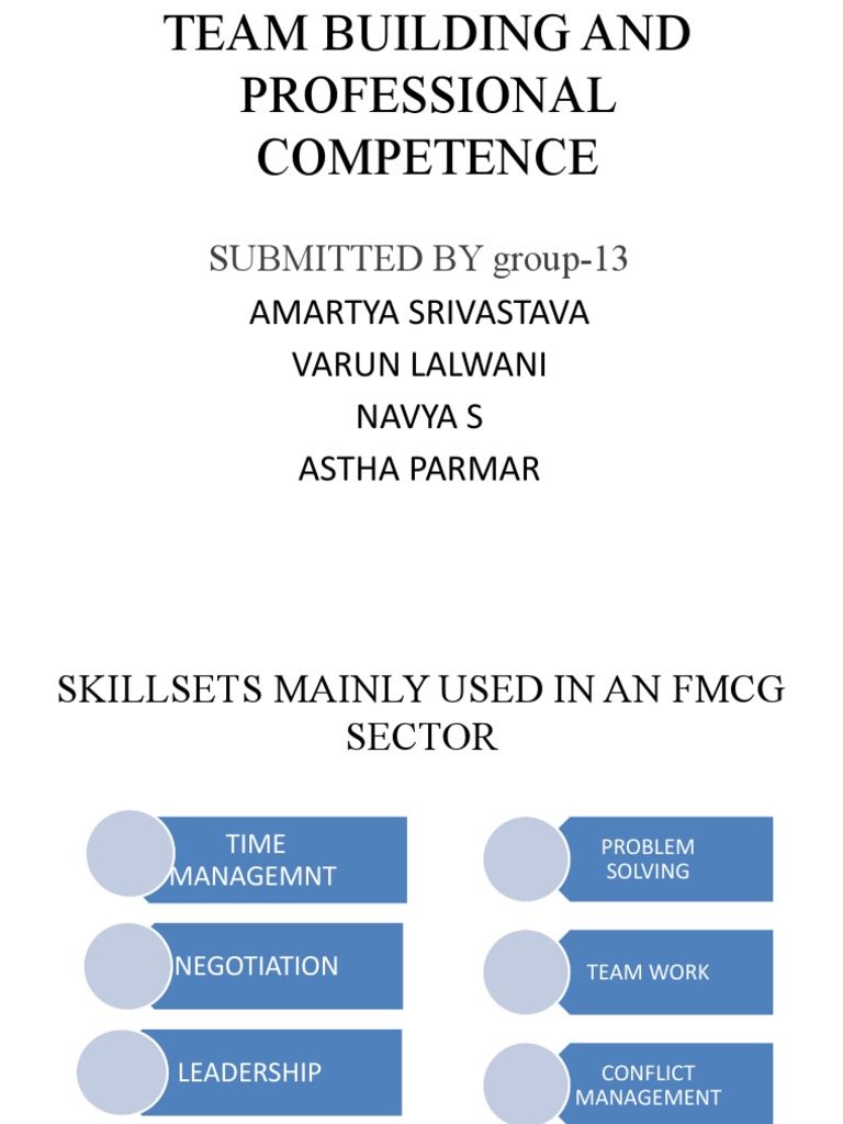 Team Building and Professional Competence | PDF | Career & Growth ...