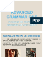 Modals and modal-like expressions for speculation
