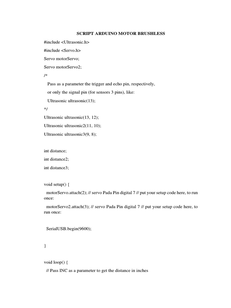 Script Arduino | PDF | Electrical Equipment | Systems Engineering