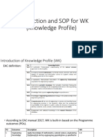 Introduction and SOP For WK (Knowledge Profile)