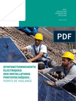 Dysfonctionnements Electriques Des Installations Photovoltaiques - Points de Vigilance
