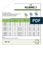 Technical Data Sheet For Hot Dipped Galvanized Slide Nut/Channel Nut/Spring Nut