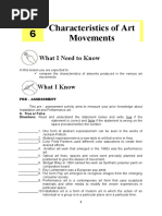 MAPEH10 - ARTS Q1 Module 2 Characteristics of Art Movements V3