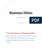 Business Ethics: Tathagat Varma