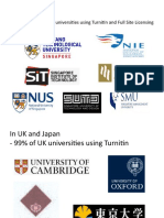 In Singapore - 100% of All Singapore Universities Using Turnitin and Full Site Licensing