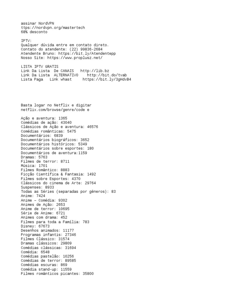 Lista de Códigos Secretos da Netflix - BlogTv
