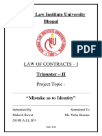 Law of Contract Project