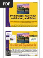 Primefaces: Overview, Installation, and Setup: For Live Training On JSF 2, Primefaces, or Other