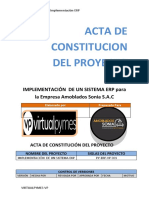 Acta de Constitucion Del Proyecto