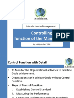 Controlling Function of The Management