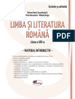 Limba Si Literatura Romanaclasa A Viiiamaterial Introductiveditabil Final