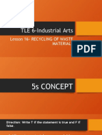 TLE 6-Industrial Arts: Lesson 16-Recycling of Waste Materials