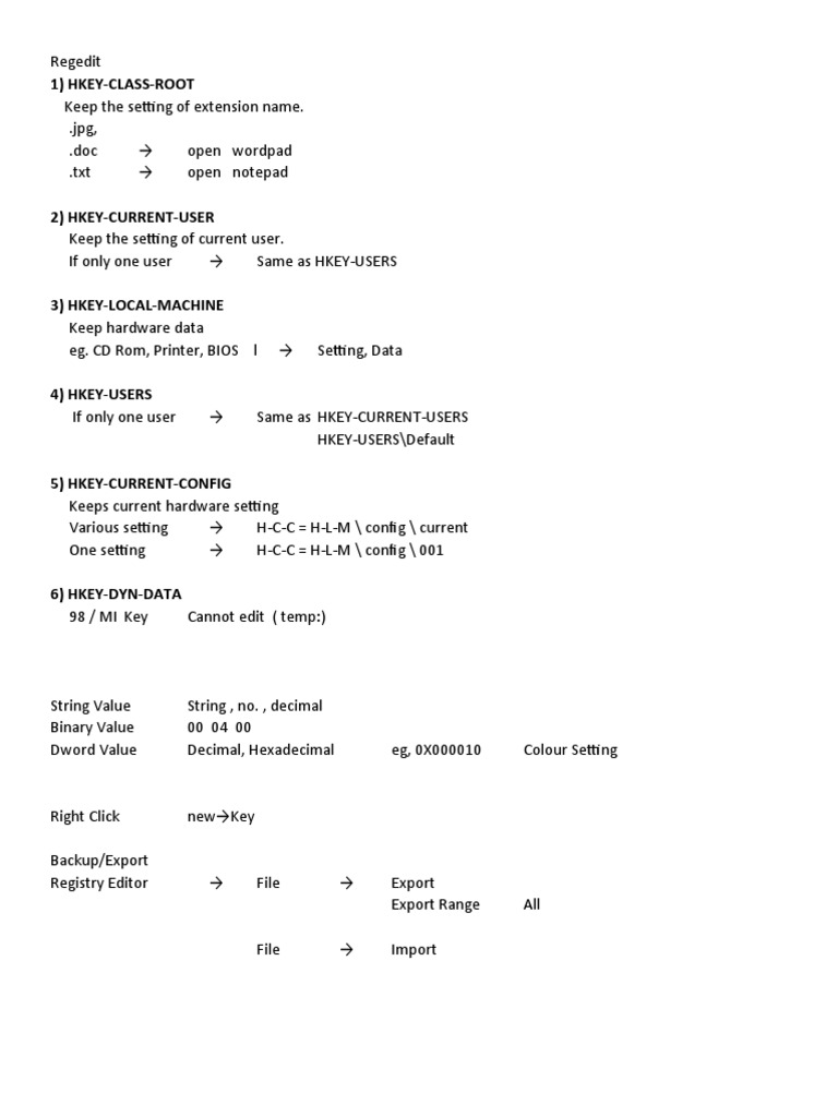 Understanding Windows Registry HKEYs | PDF | Windows Registry | Ibm Pc ...
