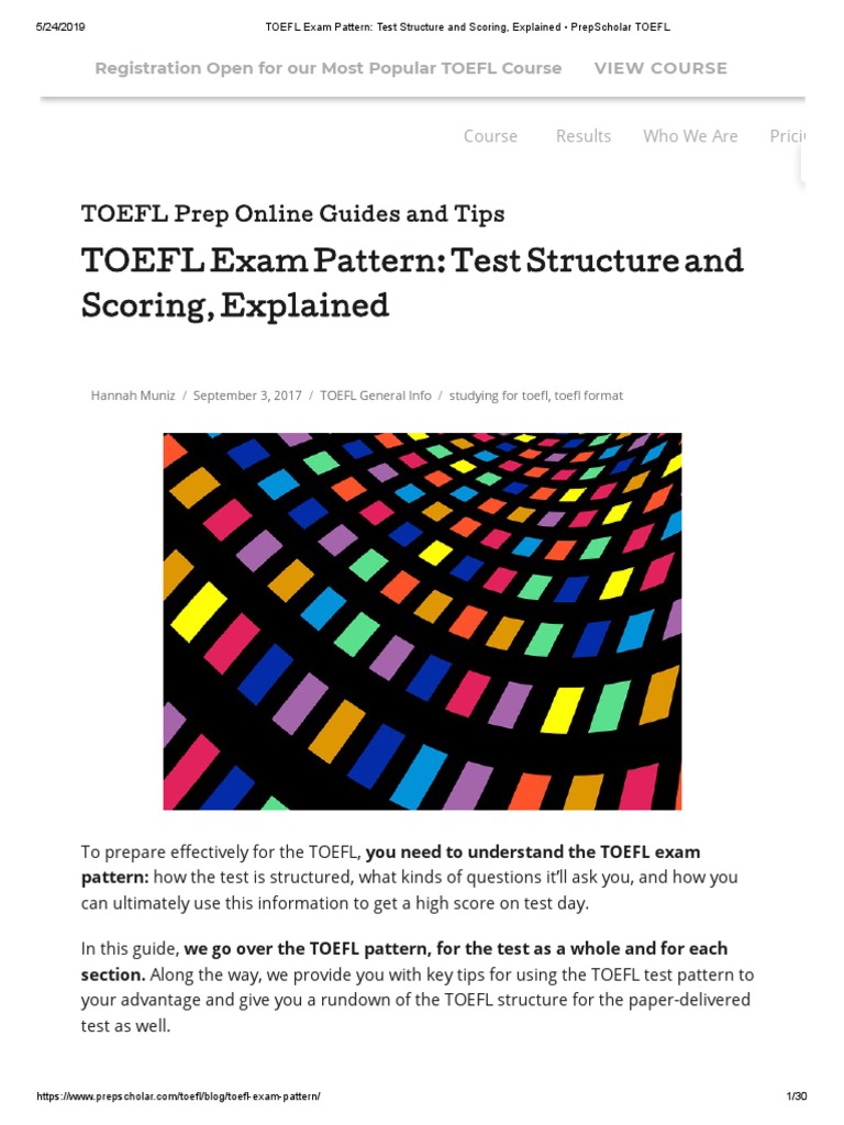 TOEFL Exam Pattern - Test Structure and Scoring, Explained ...