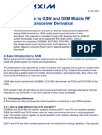 GSM mobile RF transreceiver derivation
