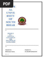 Centr AL Unive Rsity OF South Bihar: Project ON:-Critical Analysis of THE Doctrine of Ultra Vires