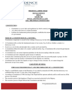 G8 Indian Constitution 2020-21 Notes PDF