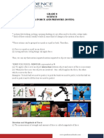 GRADE 8 FORCE AND PRESSURE NOTES