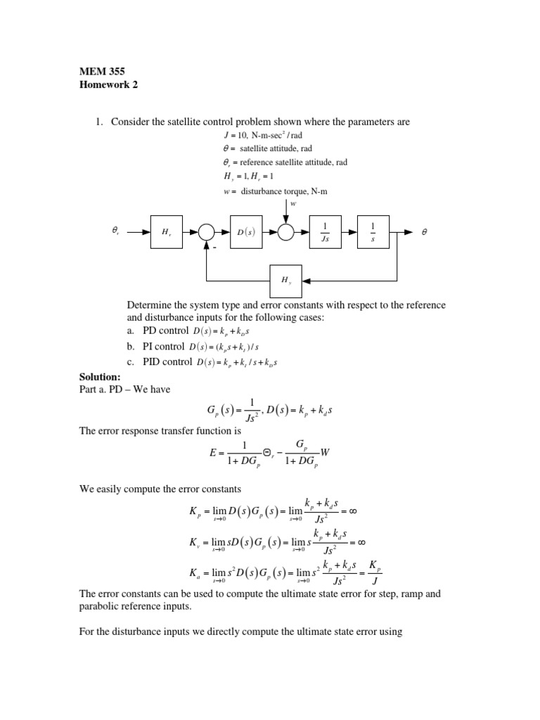 MEM 355 Homework 2 | PDF | Complex Number | Mathematical Objects