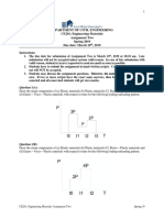 Department of Civil Engineering CE201: Engineering Materials Assignment Two Spring 2019 Due Date: March 10, 2019