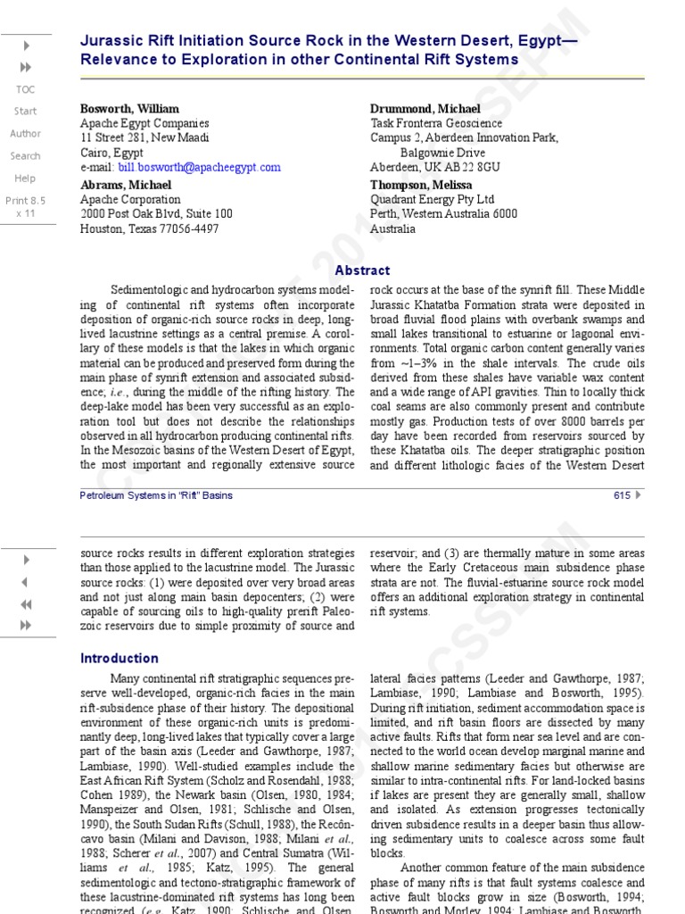 Jurassic Source Rocks in Rift Basins | PDF | Rift | Sedimentary Basin