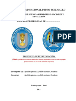 Esquema Del Proyecto de Investigación.