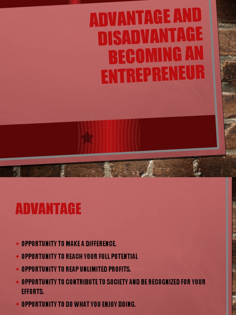 Pros and Cons of Entrepreneurship | PDF | Business