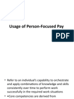 Usage of Person-Focused Pay