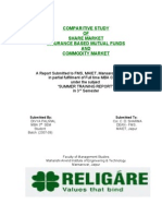 Comparitive Study of Share Market Insurance Based Mutual Funds and Commodity Market