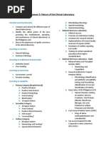 Lesson 5: Nature of The Clinical Laboratory