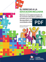 Informe Defensorial 183 El Derecho A La Educación Inclusiva PDF