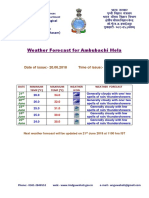 Weather Forecast For Ambubachi Mela: Regional Meteorological Centre L.G.B.I. Airport Guwahati - 781 015 (Assam)