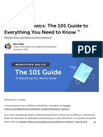 Marketing Basics - The 101 Guide To Everything You Need To Know