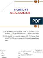 Tutorial 9-1: Ratio Analysis