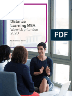 Distance Learning MBA: Warwick or London