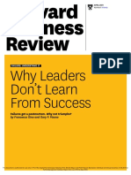 E. Why Leaders Dont Learn From Success