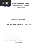 Teorema de Thevenin y Norton con fuentes independientes