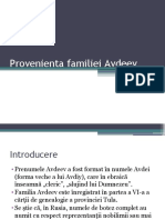 Provenienta Familiei Avdeev