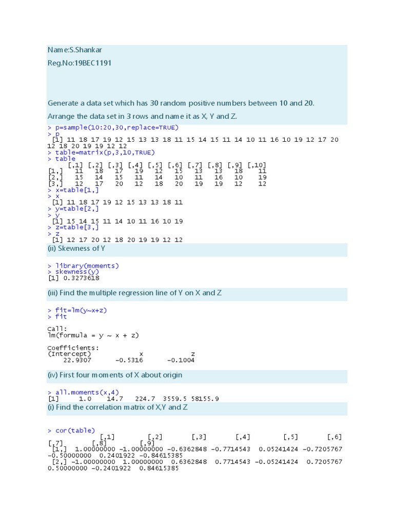 Random Data Analysis and Regression | PDF | Estimation Theory ...