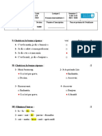 Exam Lexique, French A1