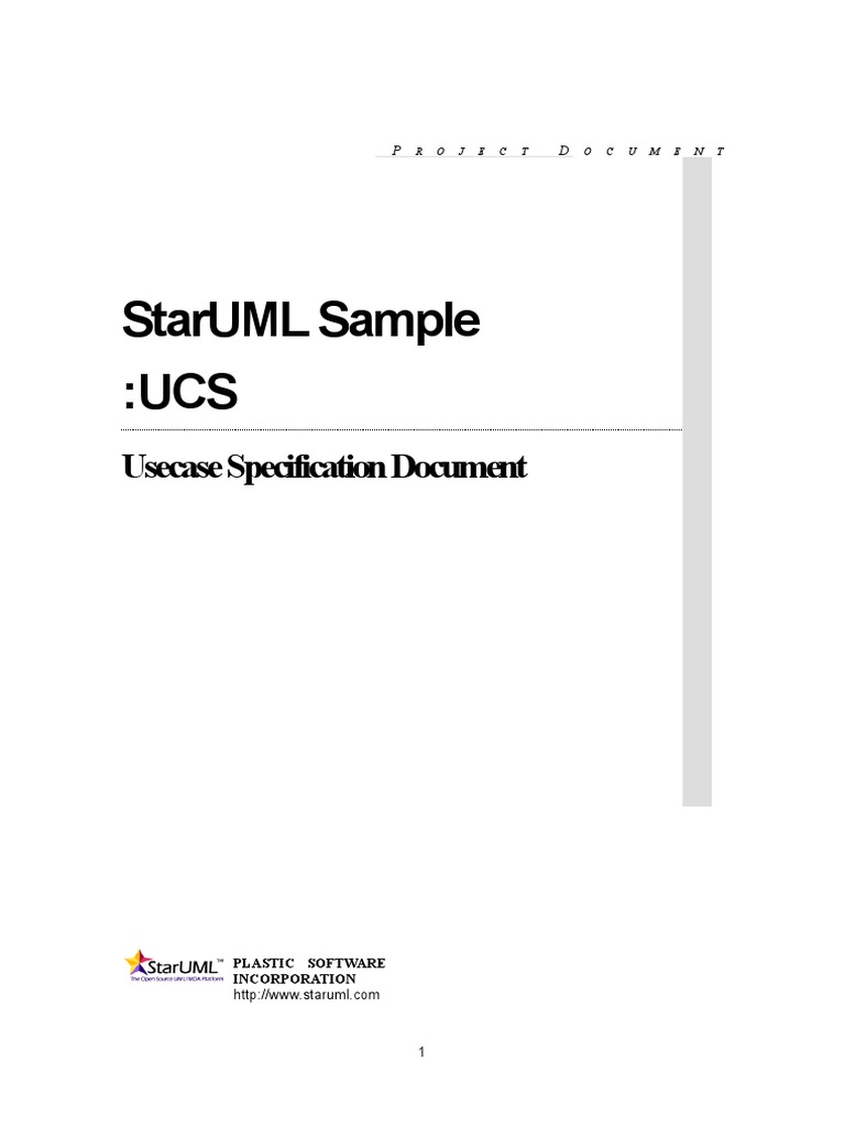 Staruml Sample:Ucs: Usecase Specification Document | PDF | Use Case ...