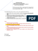 Hashemite University Department of Electrical Engineering Probability, Random Variables and Random Processes Assignment Summer Semester (2019/2020)