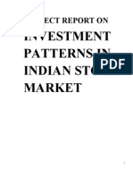 Stock Market Trends and Investment Pattern
