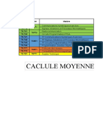 Calcule Moyenne M1 S1 ST