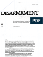 Disarmament: Comprehensive Study On Nuclear Weapons Summary of A United Nations Study