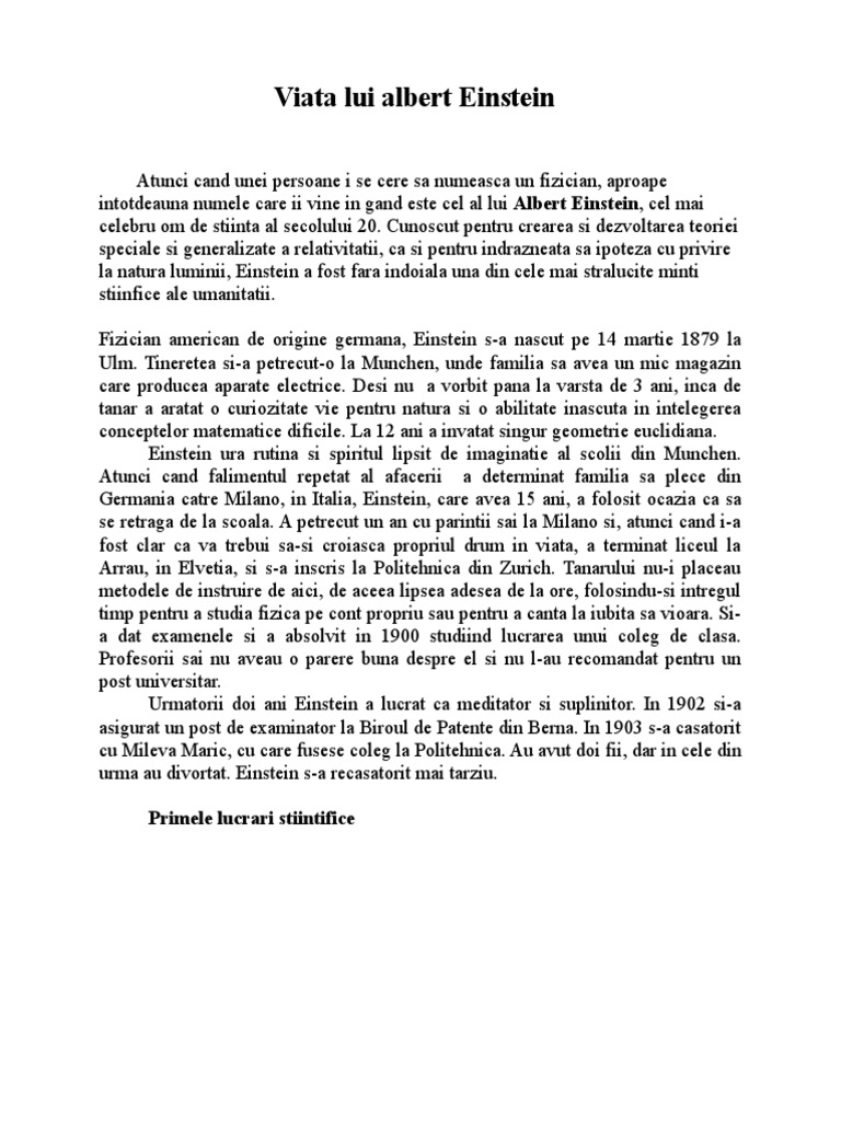 Albert Einstein 1 | PDF